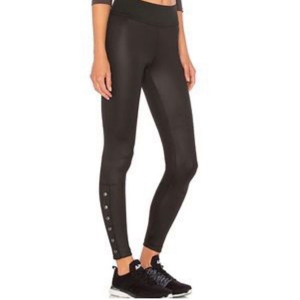 Koral • TKO Button Snap Tapshoe Leggings in True Black